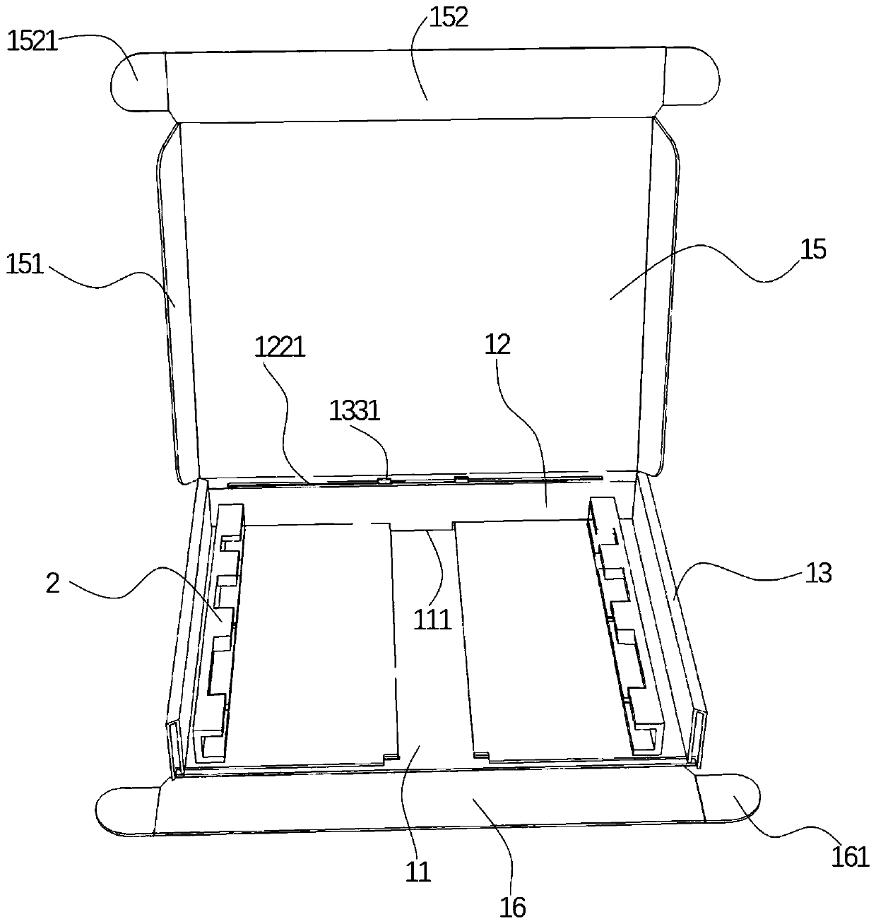 Integrated on-table easel capable of carrying drawing tools