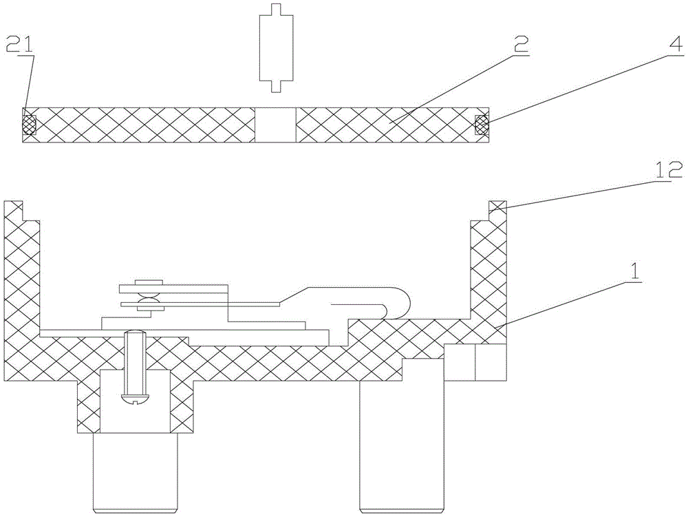 Sealing device for electric switch of explosion-proof thermostat