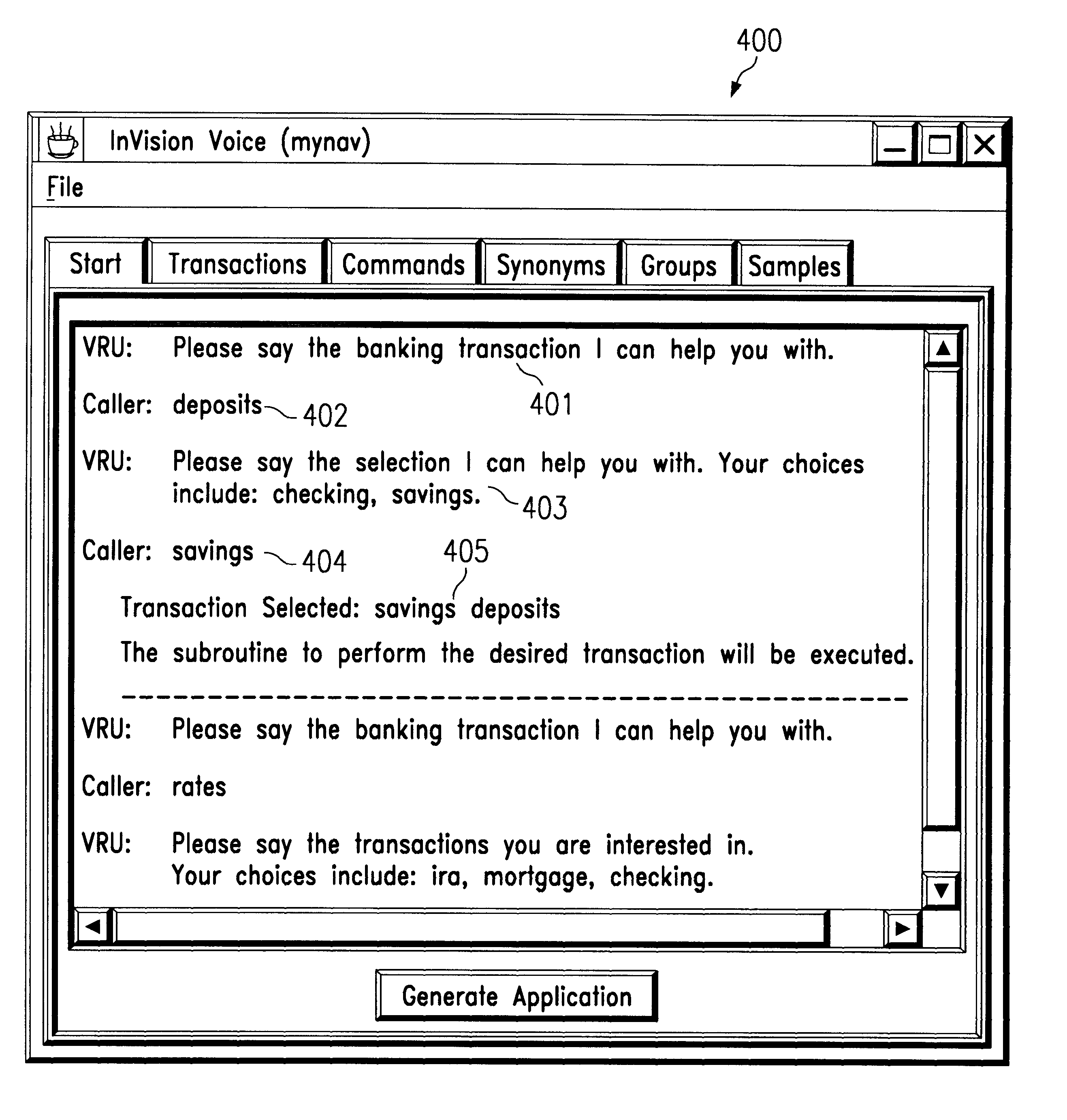 System and method to facilitate speech enabled user interfaces by prompting with possible transaction phrases