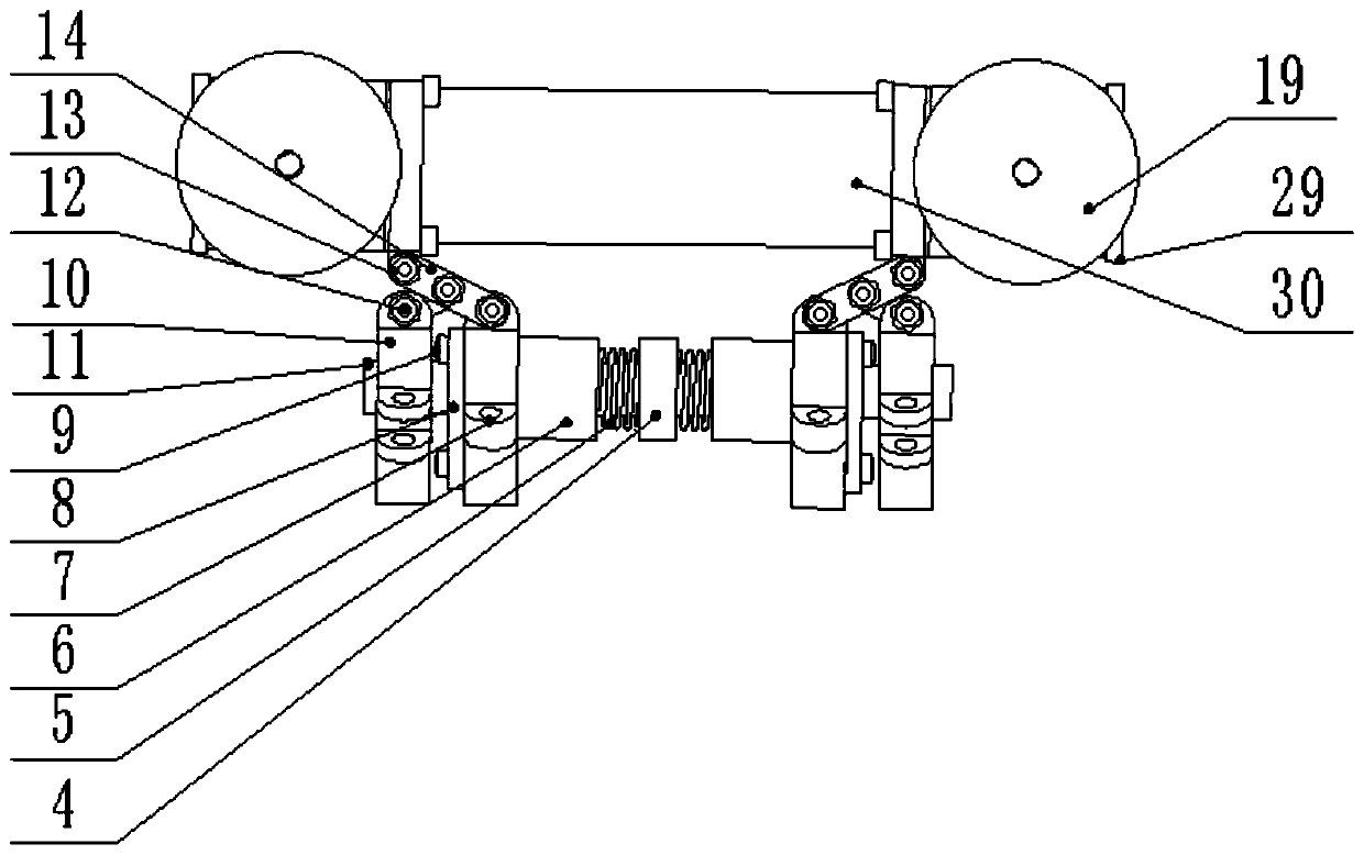 An asymmetric variable-diameter wheeled waterproof pipeline robot