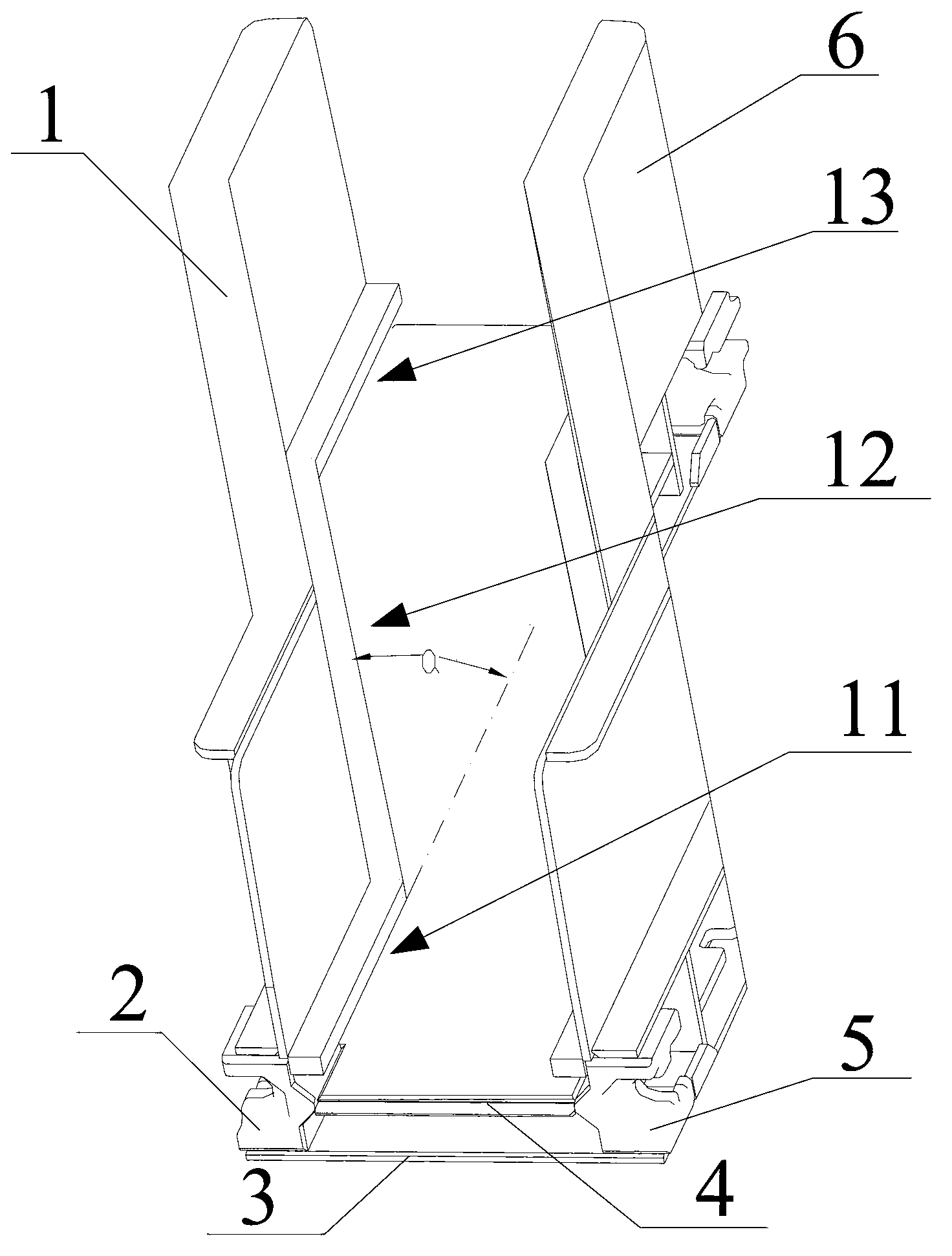 Transfer machine middle groove and transfer machine