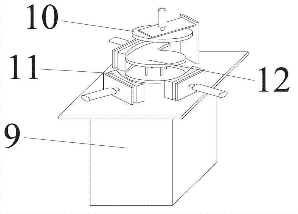 Welding processing device and welding method of extractor hood volute