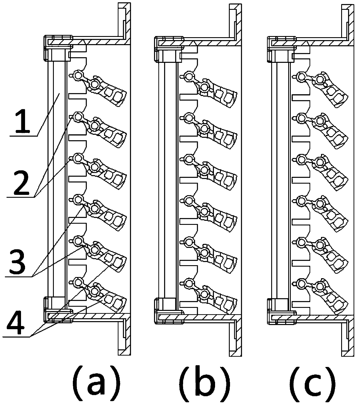 Air conditioner air outlet louver structure