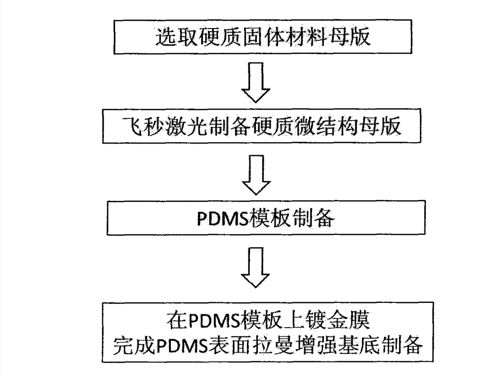 Preparation method of large-area surface enhancement raman scattering substrate