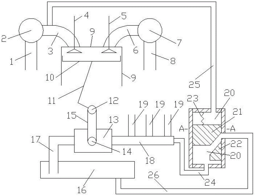 Inlet air pressure adjusting type oil discharging device