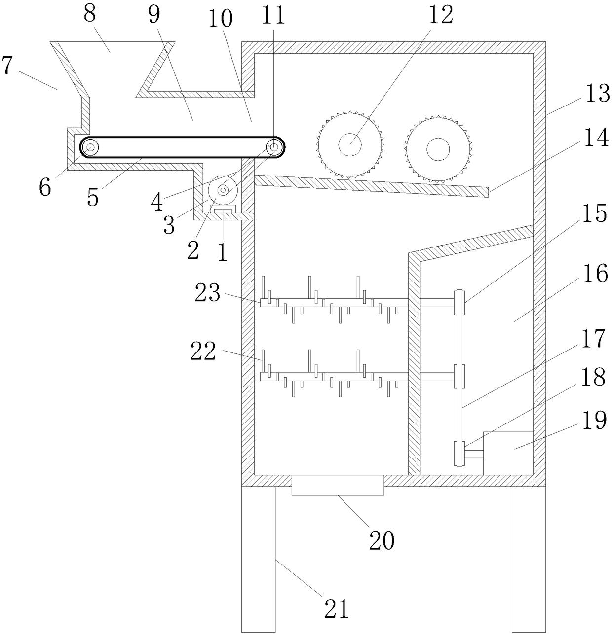 Chopping device for pueraria mirifica microparticles