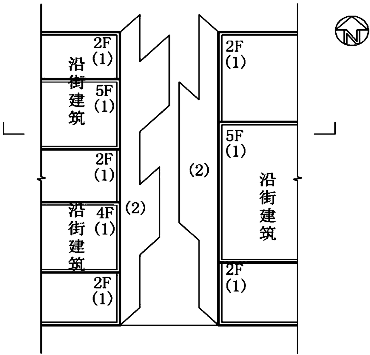 A design method and device for outdoor space of pedestrian street