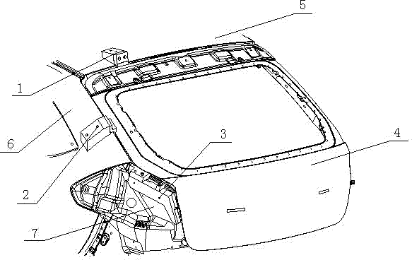 Positioning assembly tooling for automobile rear cover