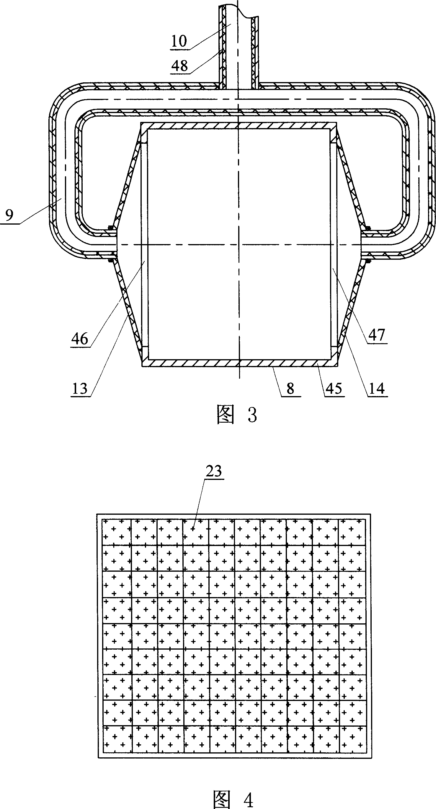 Gas directional radiating device