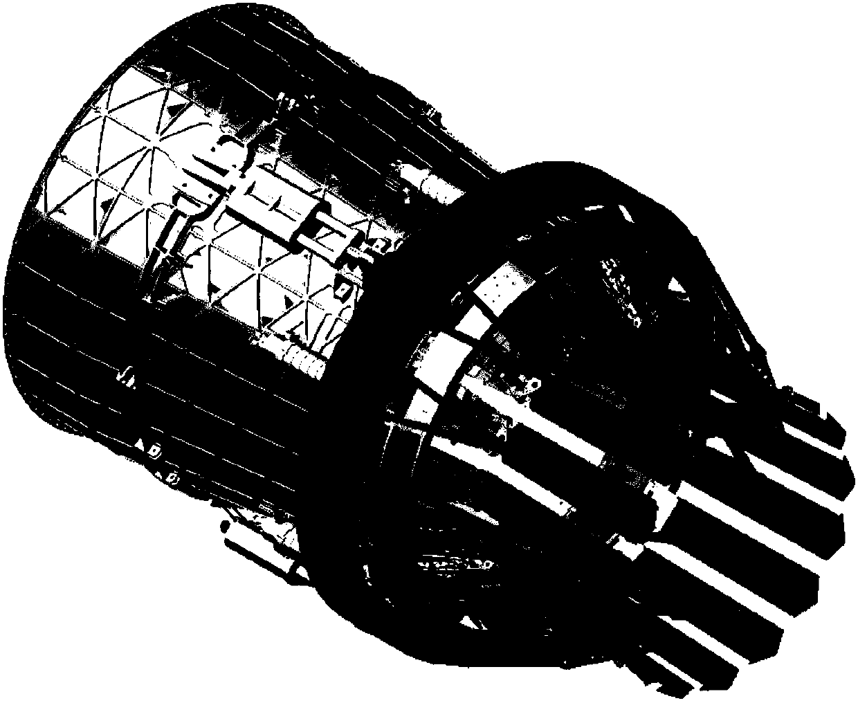 Implementation method applied to flexible line higher pair constraint simplification model