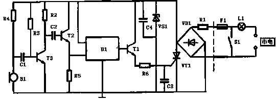 Voice controlled lamp time-delay switching circuit