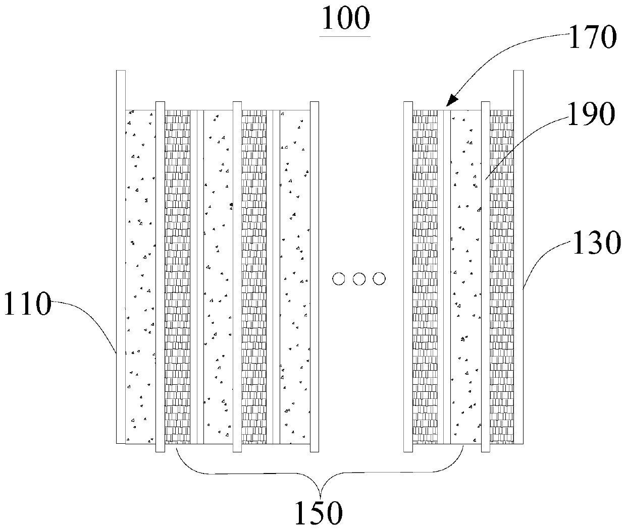 Internal series type battery cell and internal series type battery