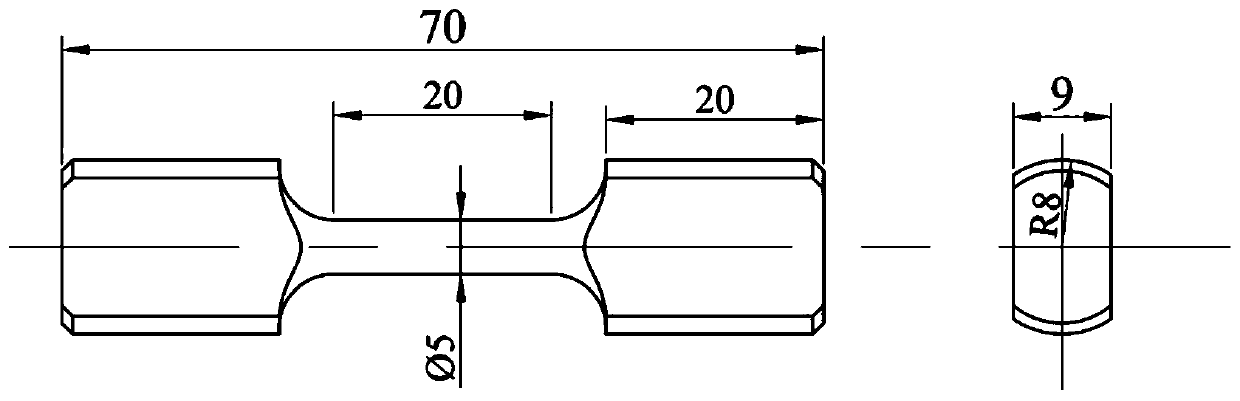 Testing and measurement method for hardening curve of metal bar under large strain range