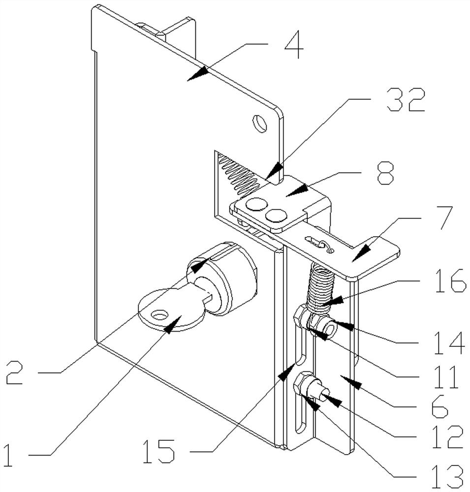 An interlocking device for cabinet and door