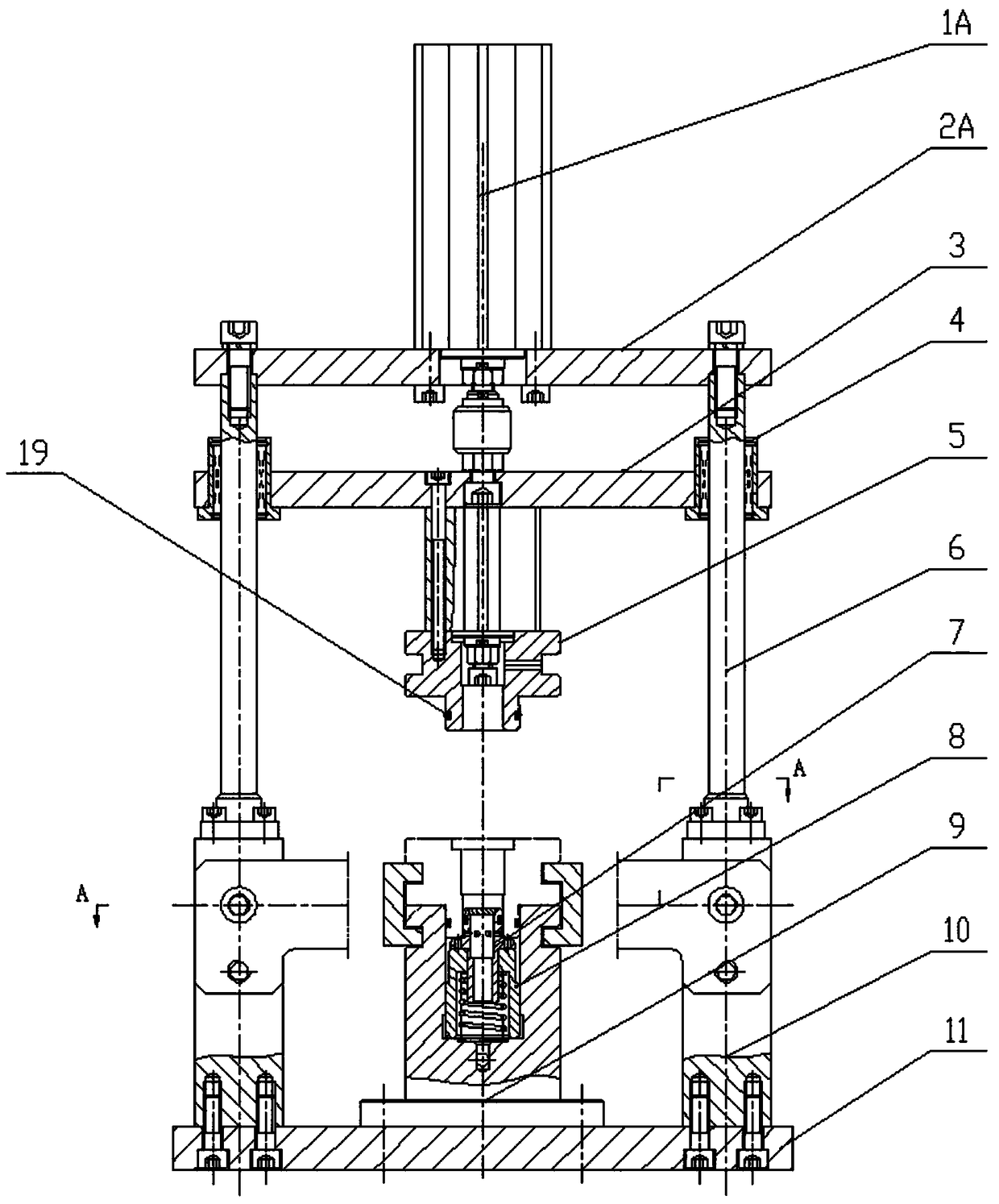 A high-pressure air-tightness testing fixture for a self-adjusting screw sleeve of a brake caliper