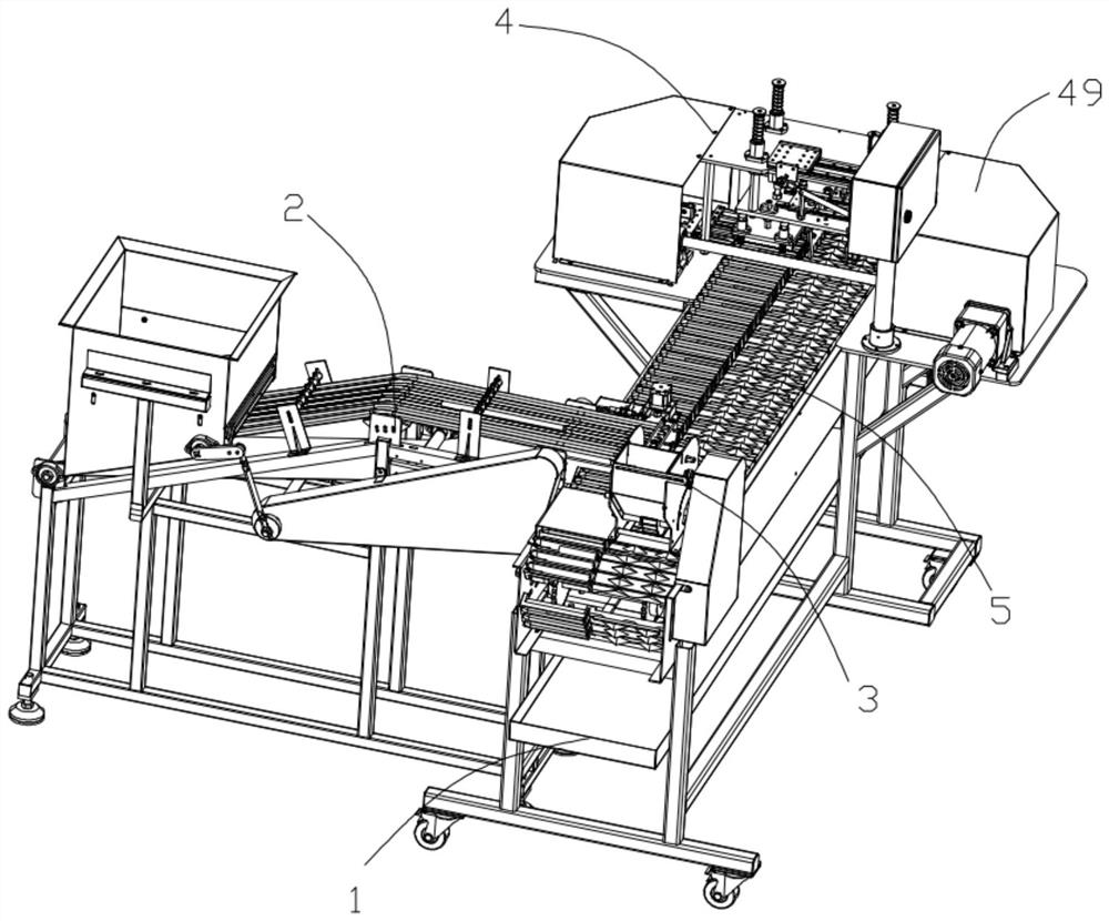 A food labeling assembly line