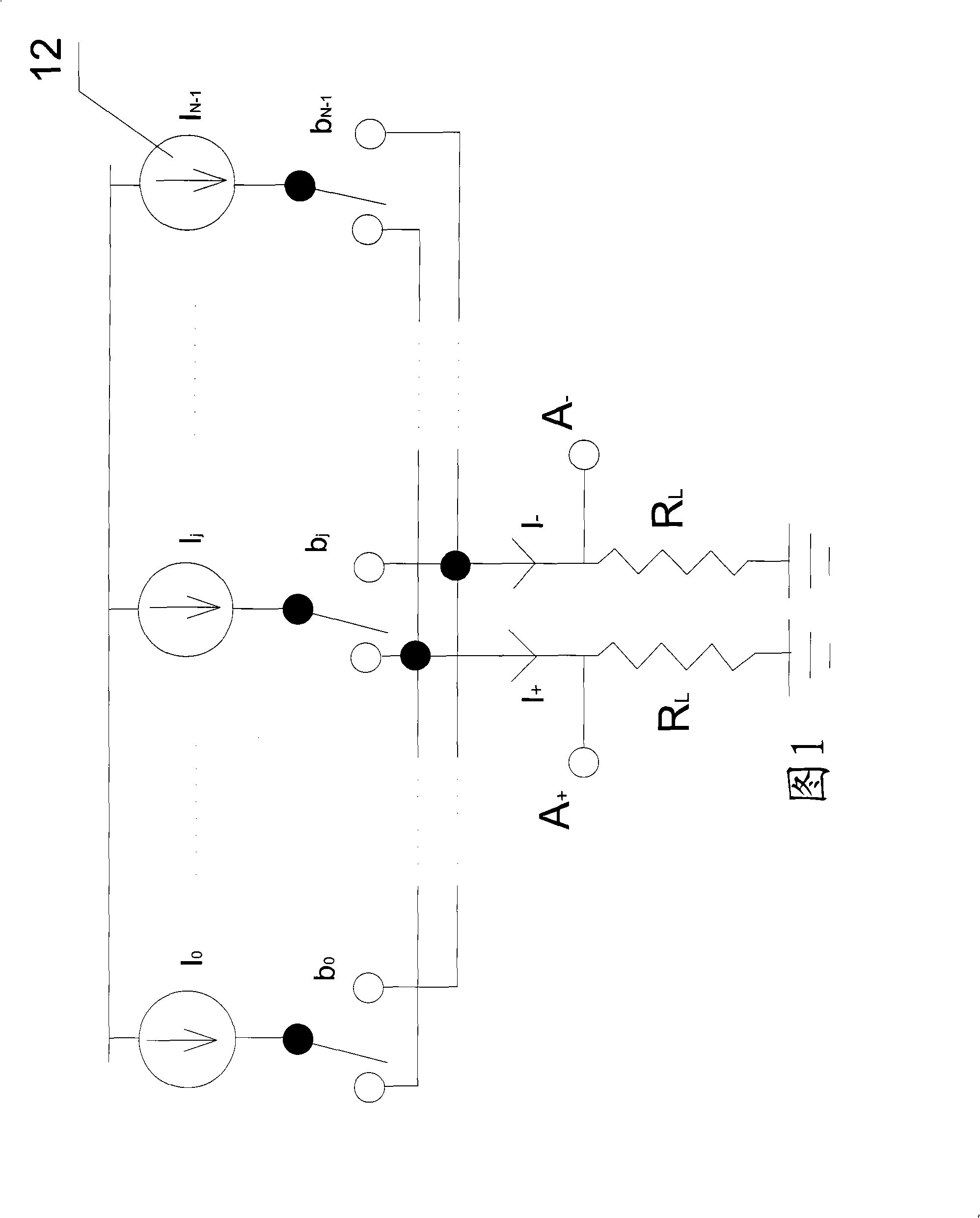 High matching current source layout for current rudder D/A converter