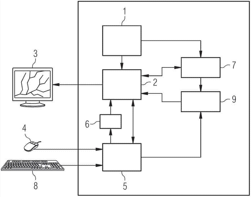 Device and method for planning an endovascular procedure with a medical instrument