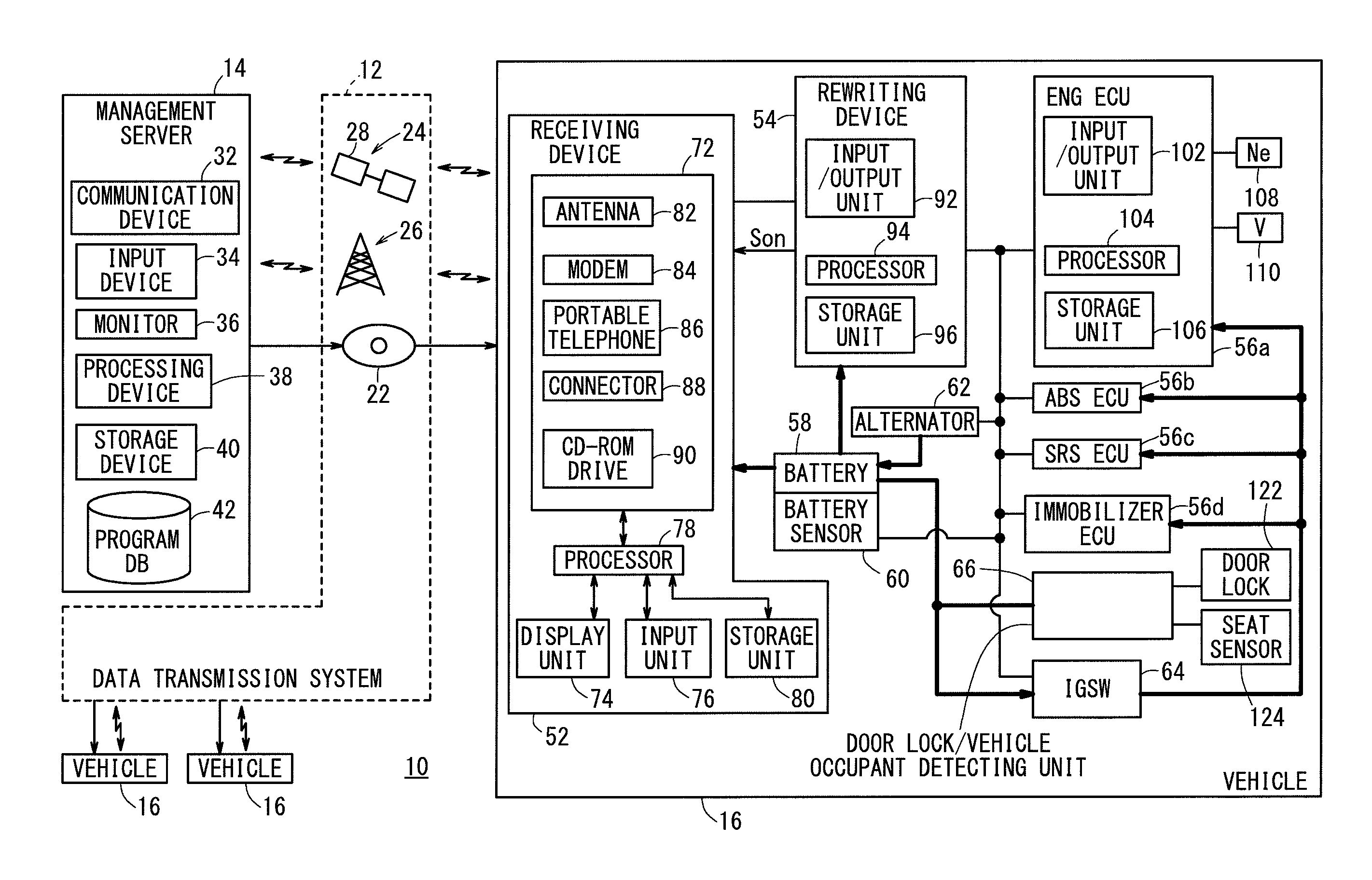 Vehicle program rewriting system