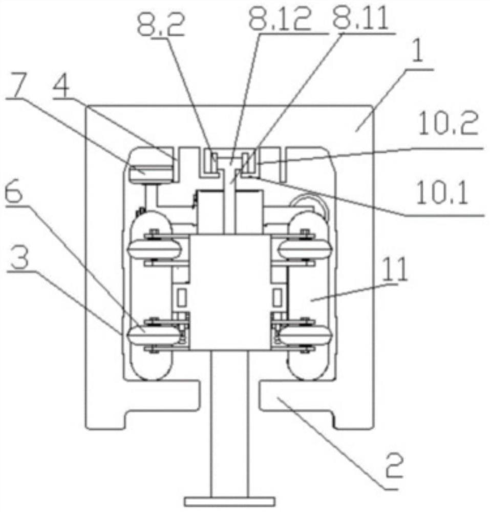 Vehicle base structure of suspension type monorail train and operation servicing and overhauling method