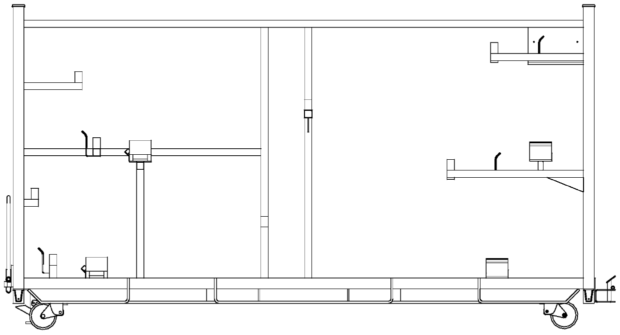 Car sub-silencer assembly sorting material rack