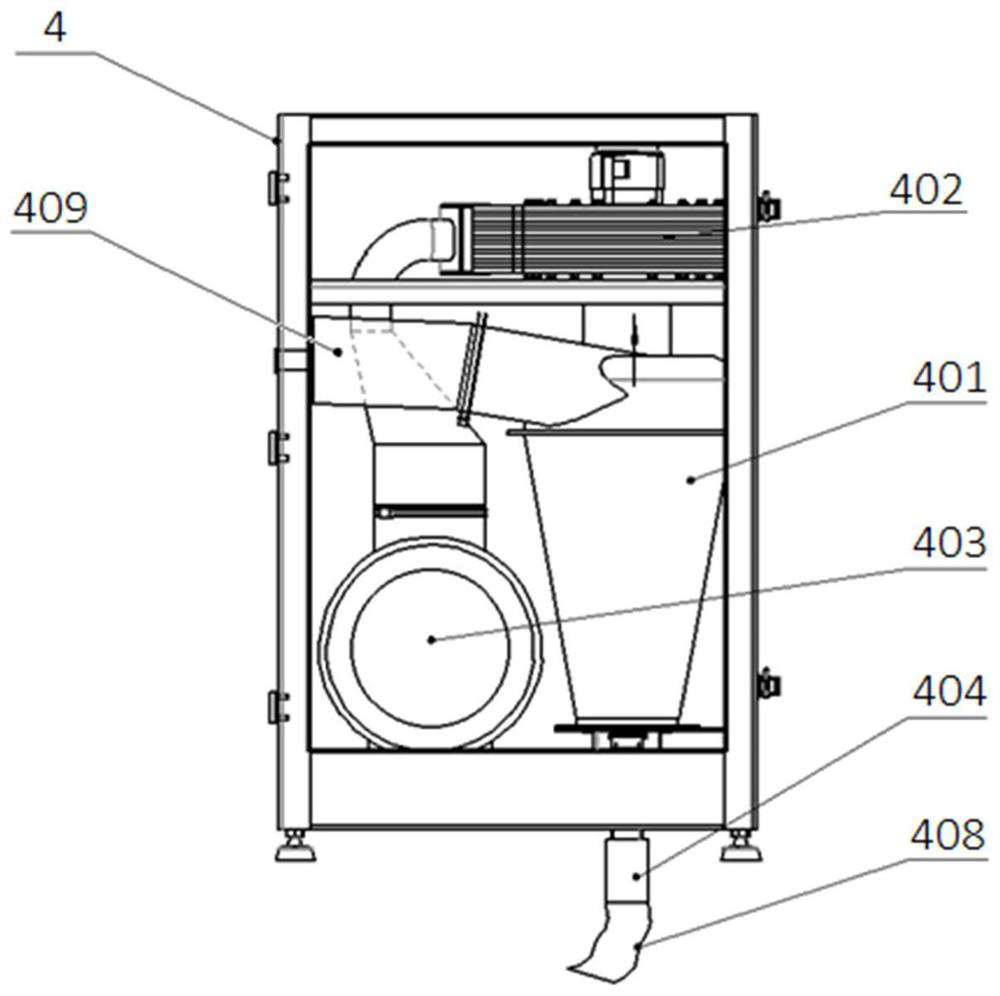 Sample material discharging method and device and detecting system