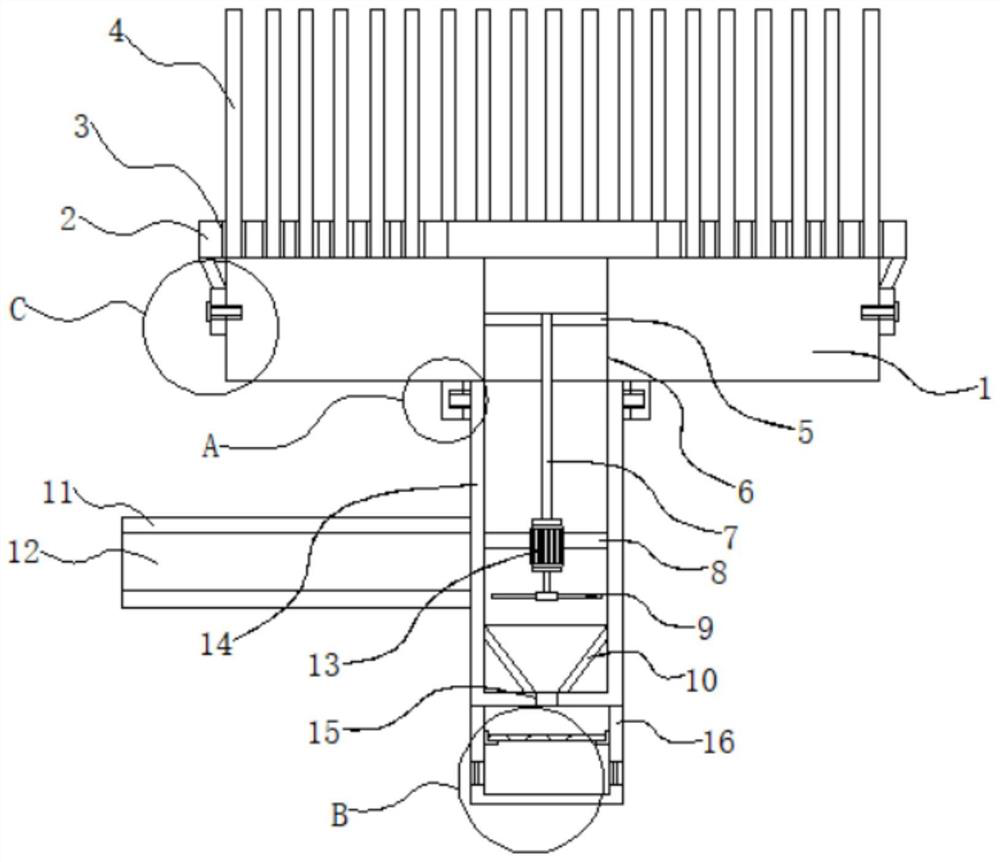 Internal cleaning and maintaining device for central air conditioner