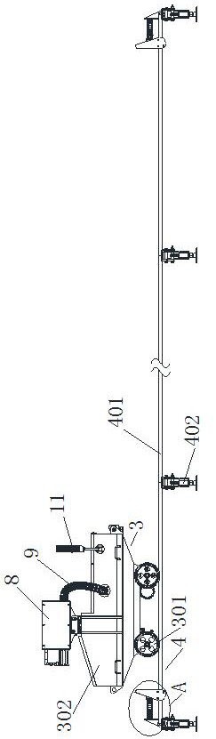 Movable injection ignition device