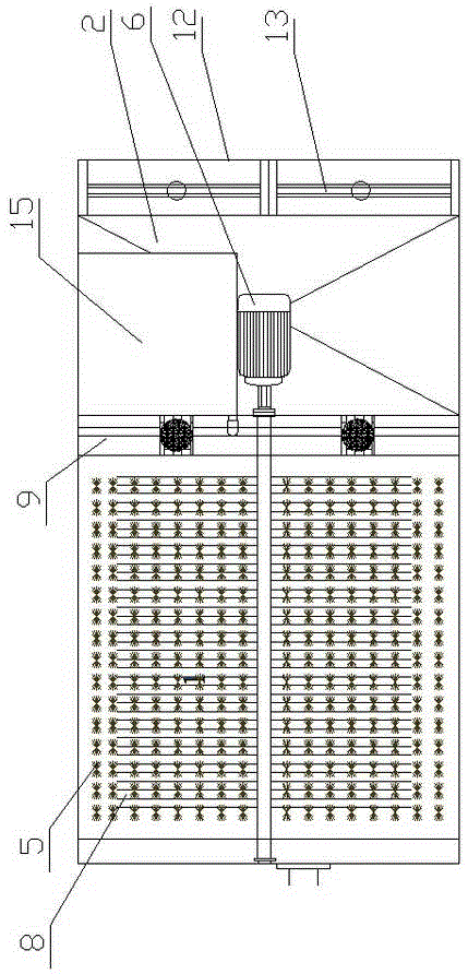 Combined type biological rotating disc sewage treatment device