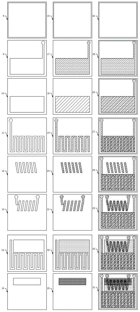 Plug-in piece for measuring internal humidity and heat flux density distribution of fuel battery