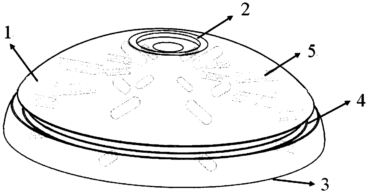 Tooling and method for controlling temperature field of spinning deformation temperature field of aluminum-lithium alloy storage tank hemispherical shell