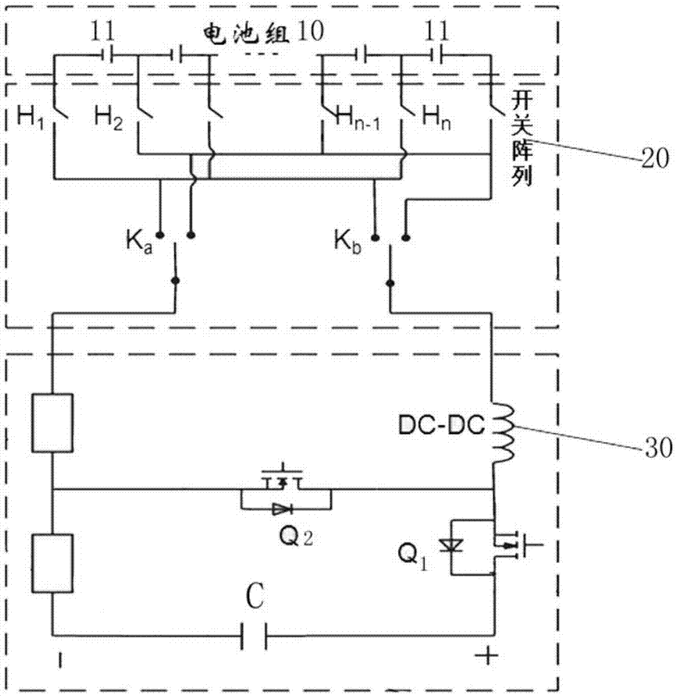 Nondestructive equilibrium management system of modular high-power battery pack