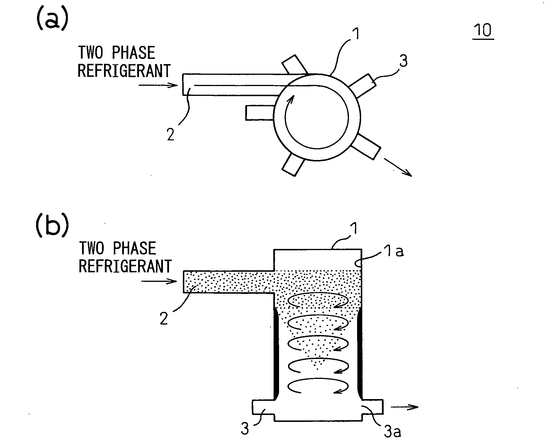 Distributor of a gas-liquid two phase fluid