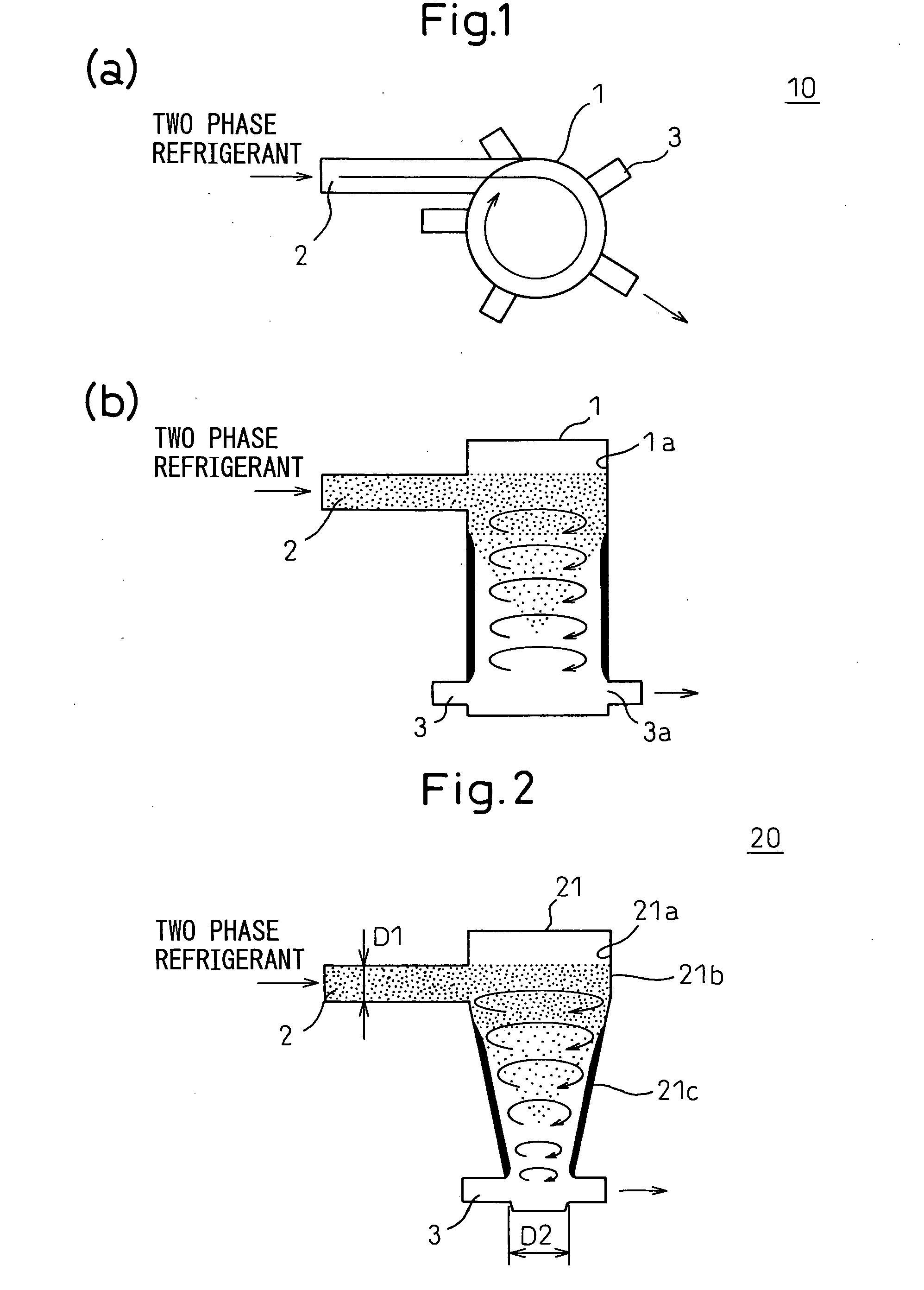 Distributor of a gas-liquid two phase fluid