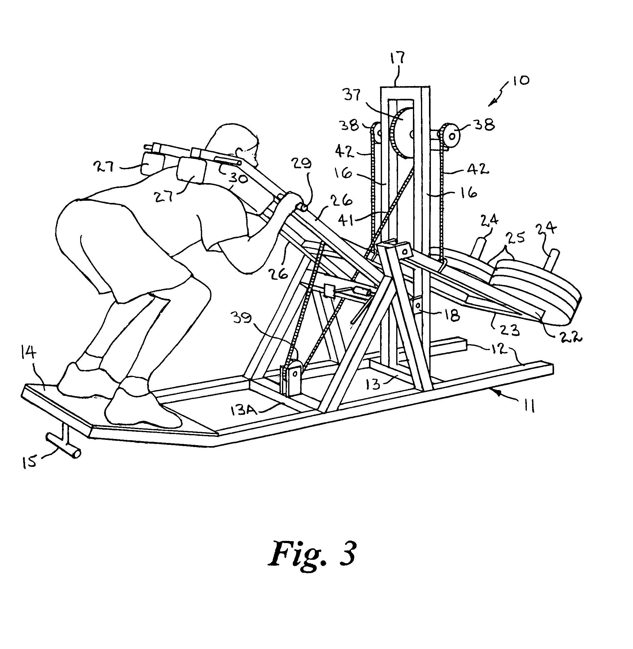 Exercise machine for conditioning athletes