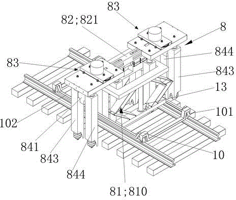 A rock-discharging device for laterally moving vibratory rotary excavation