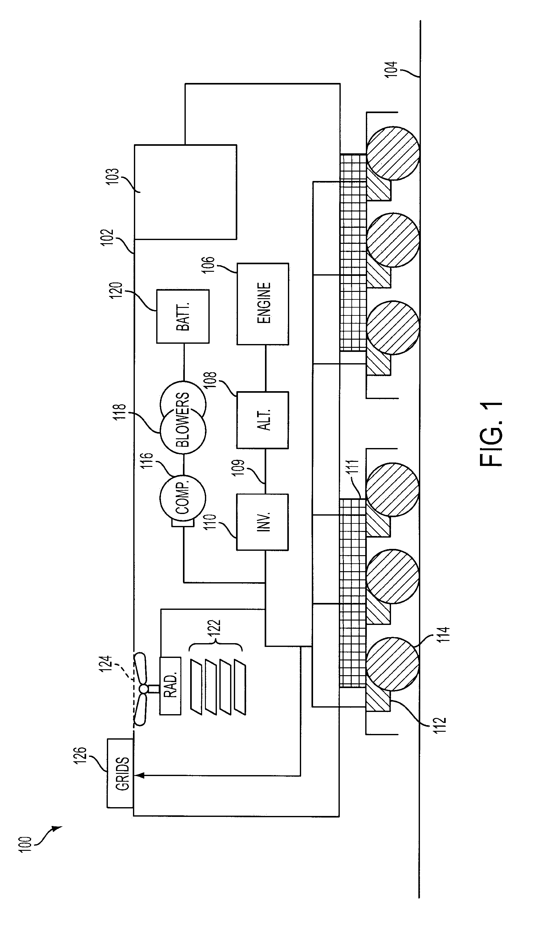 Method and system for wind-harnessed battery charging in a locomotive