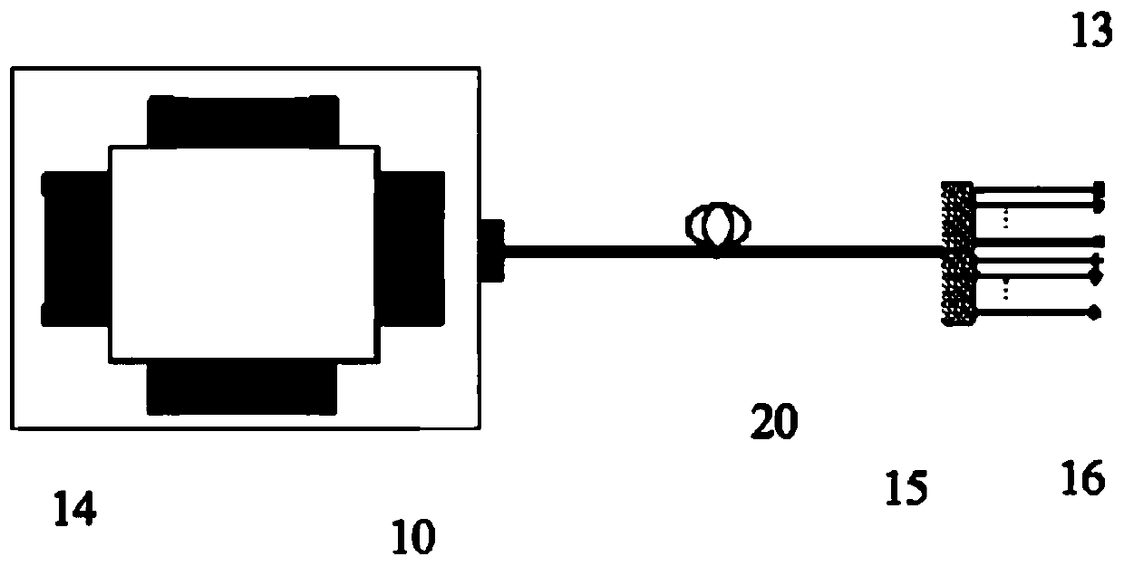 Measuring device for measuring gas parameters of combustion field