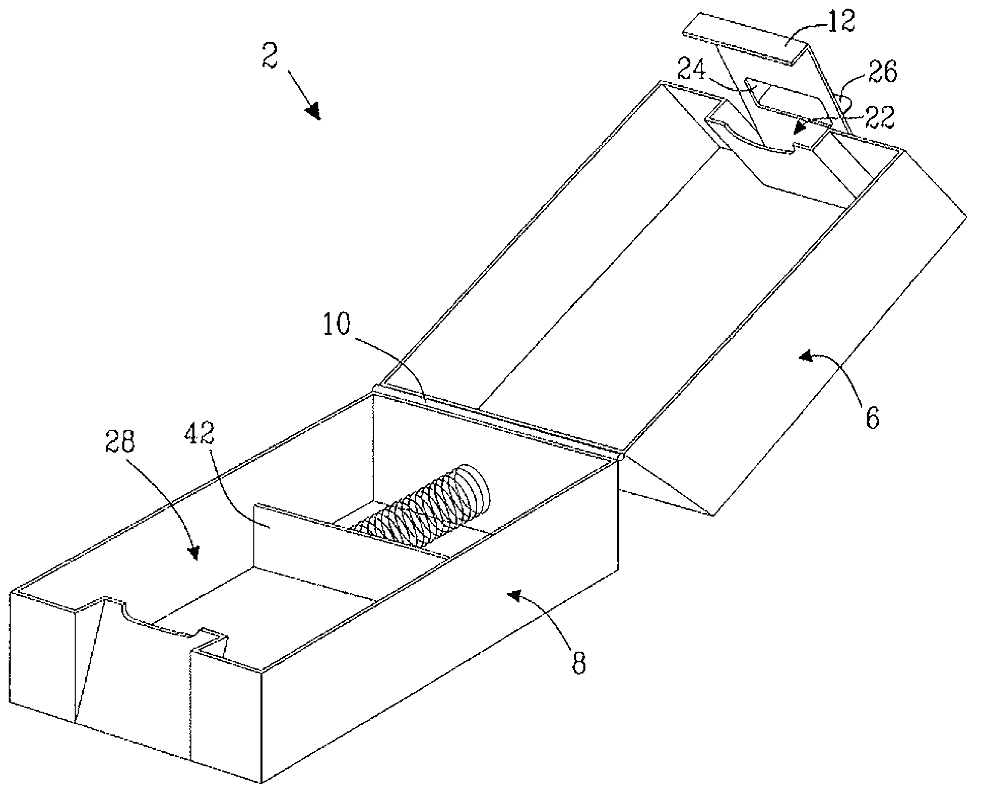 A dispenser for absorbent paper tissue or nonwoven material