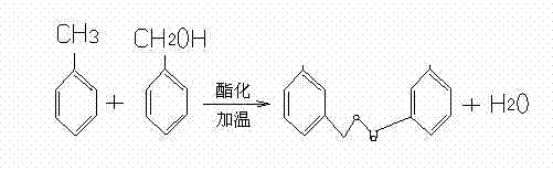 Method for preparing benzaldehyde, benzyl alcohol and benzyl benzoate through air catalytic oxidation of methylbenzene