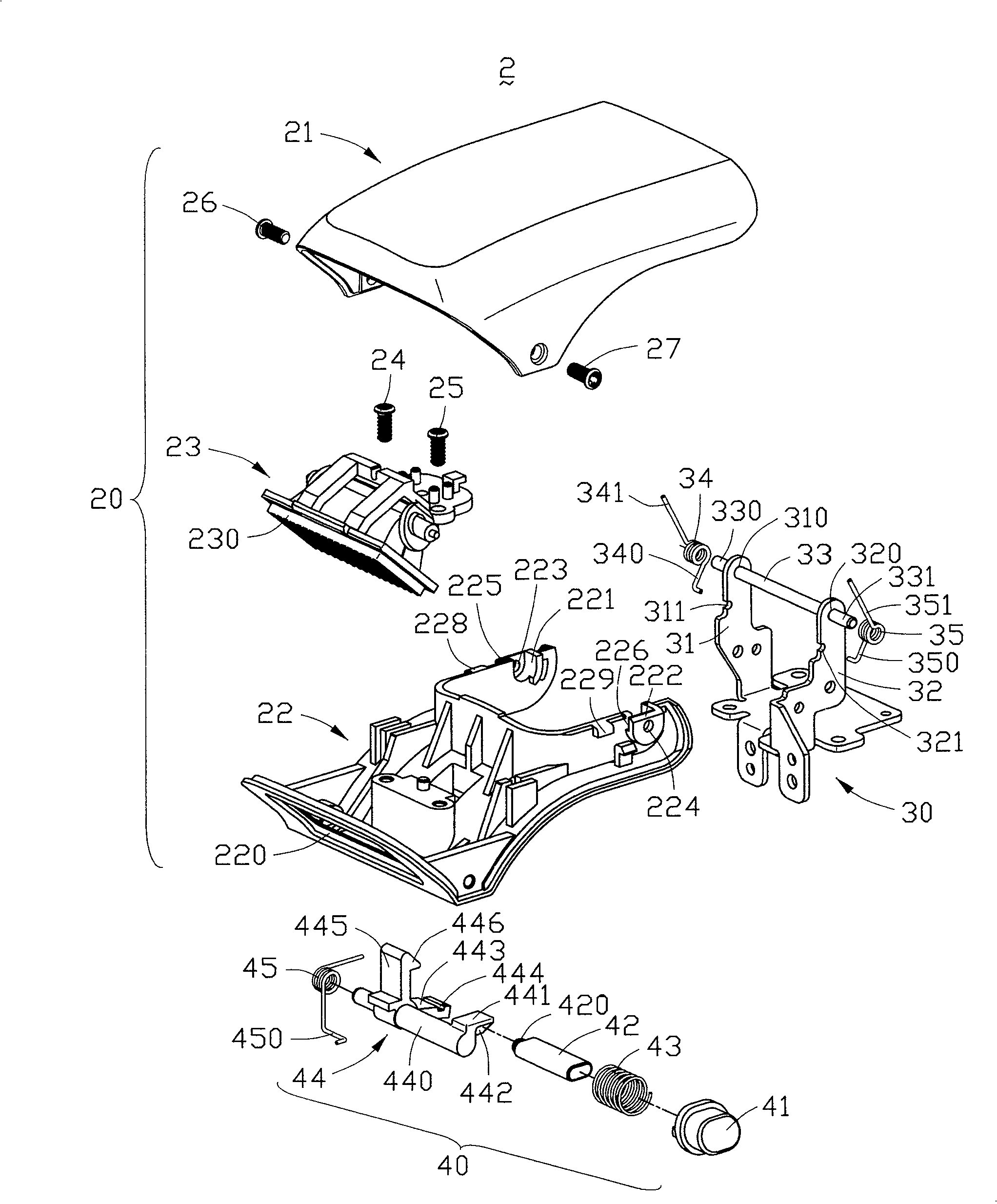 Upspring type flash lamp mechanism