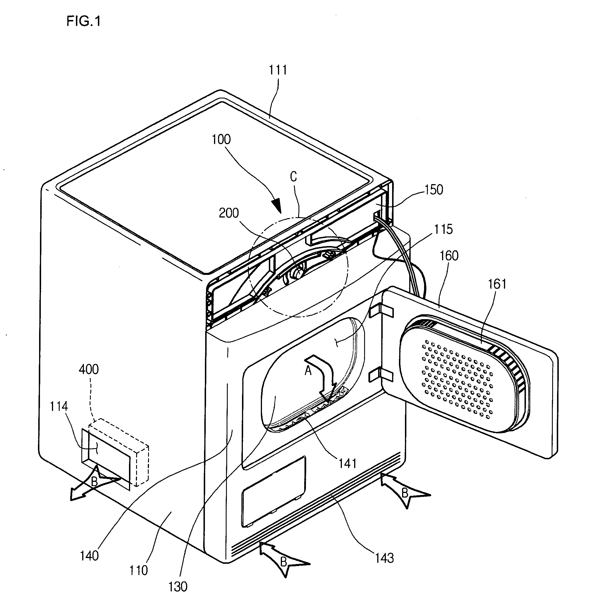 Dryer and lamp cover mounting structure for dryer