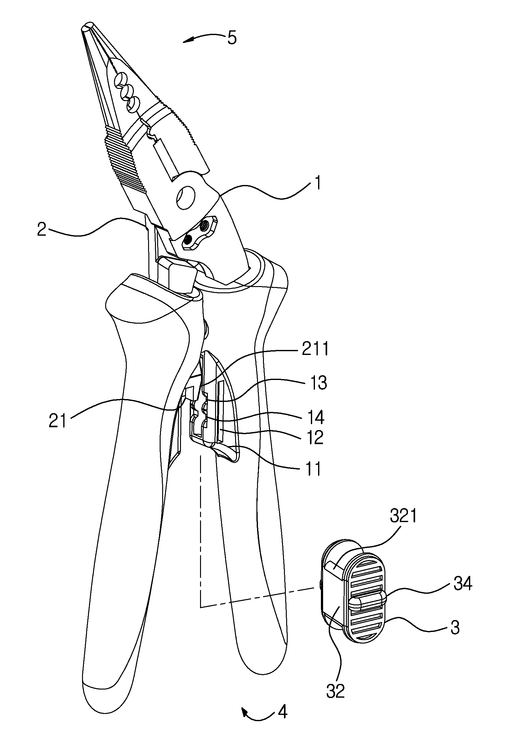 Fastener structure for pliers