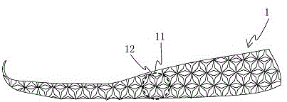 Folding-resistant shock-absorbing shoe sole