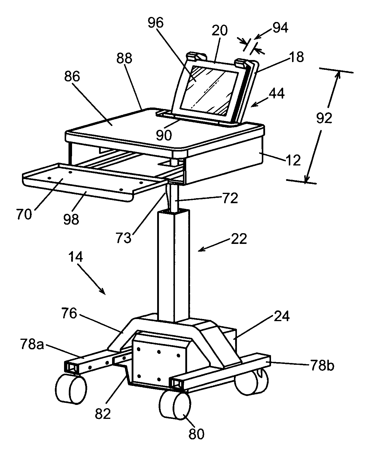 Mobile clinical workstation