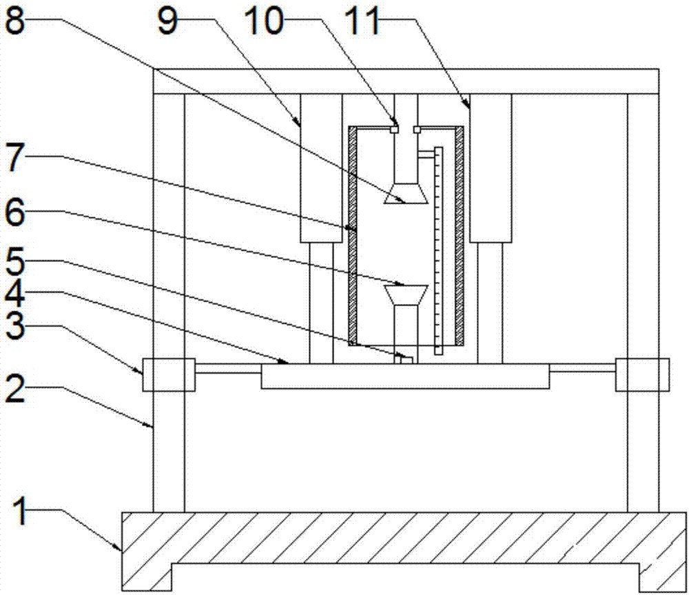 Mechanical tensile experiment testing device