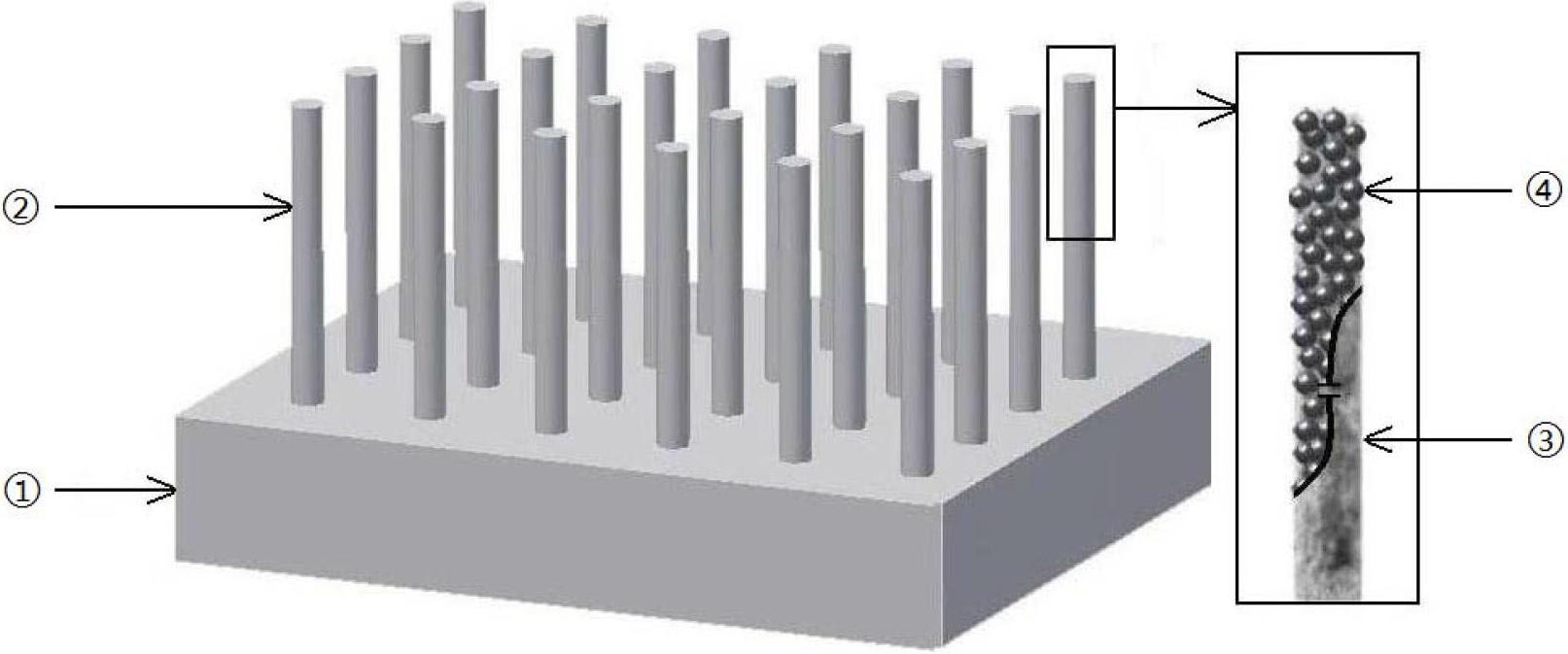 Preparation method of surface-enhanced Raman scattering substrate of metal particle array