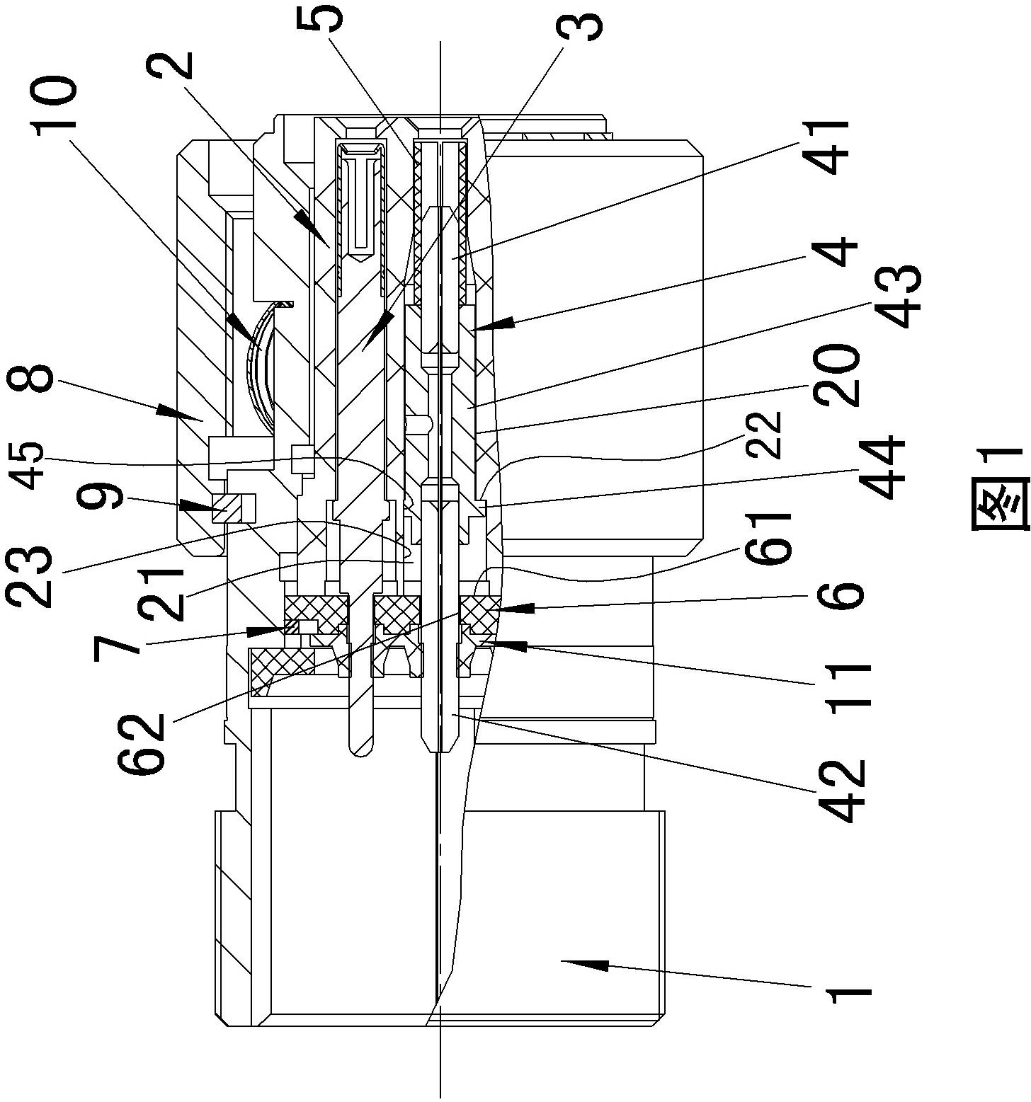 Light attenuated photoelectric mixed adaptor connector of ion