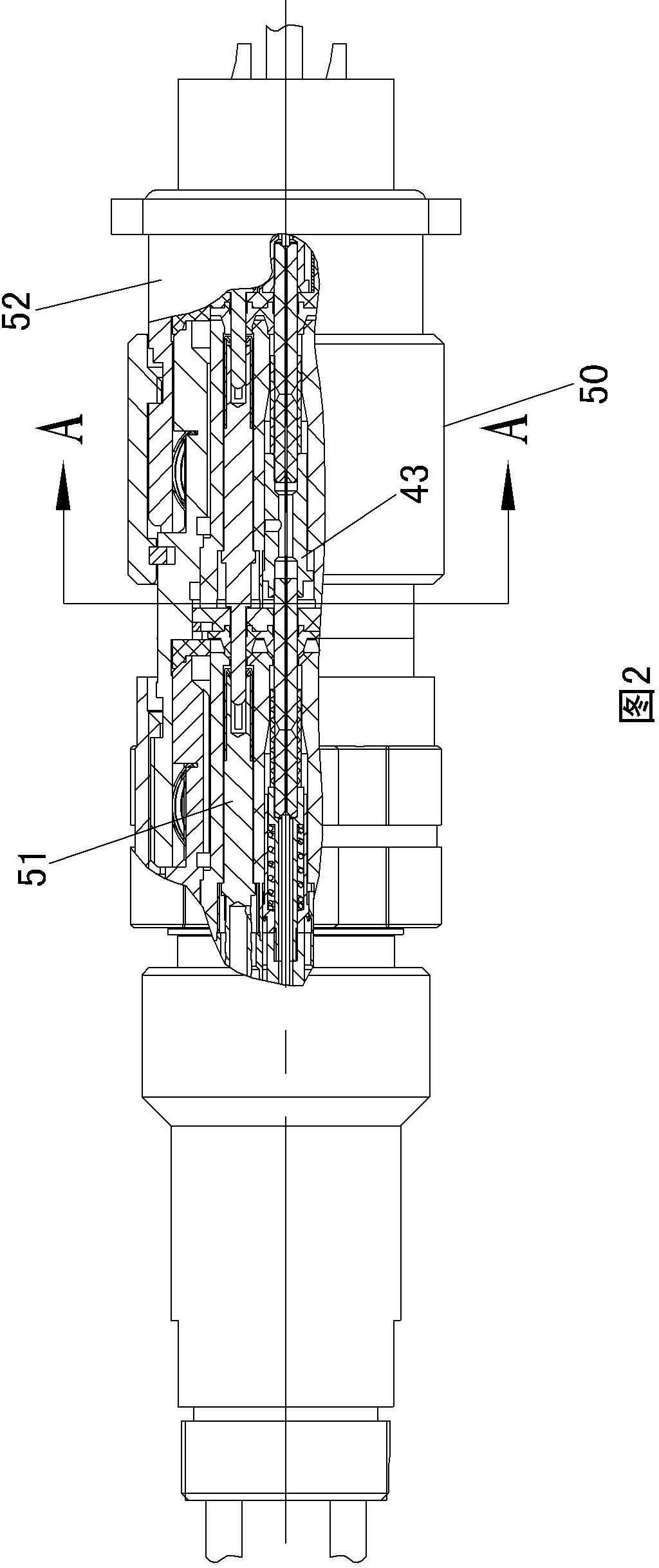 Light attenuated photoelectric mixed adaptor connector of ion