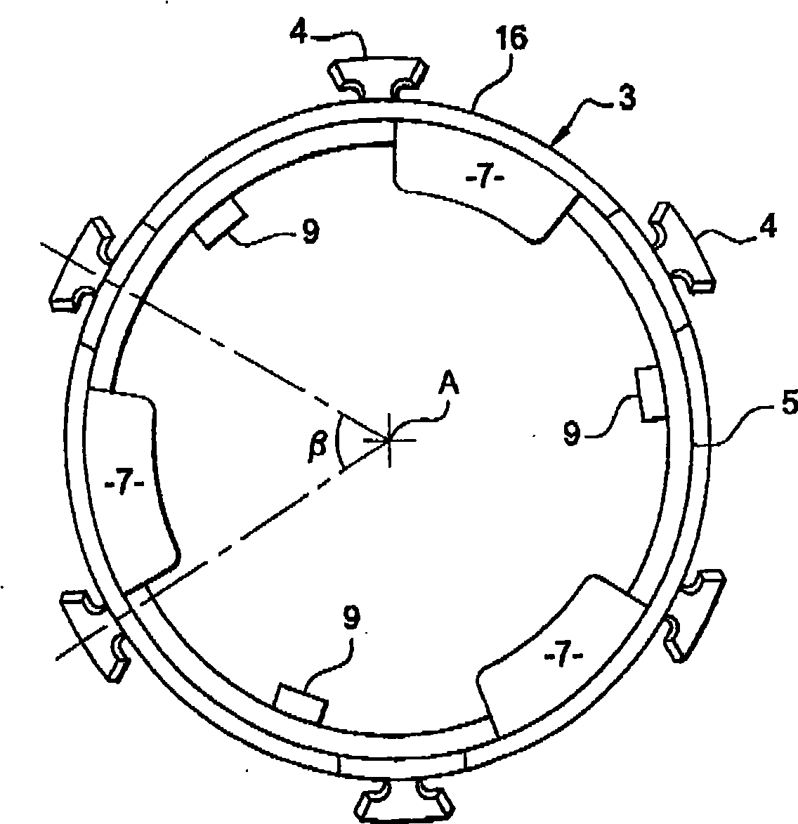 Support device for the motor of a heating and/or air-conditioning ventilation system